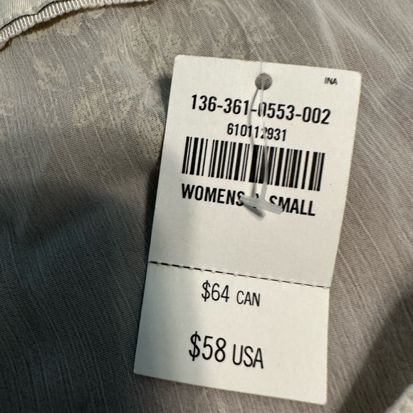 Abercrombie & Fitch Sheer Blouse Size XS Babydoll Cream NWT - Picture 4 of 9